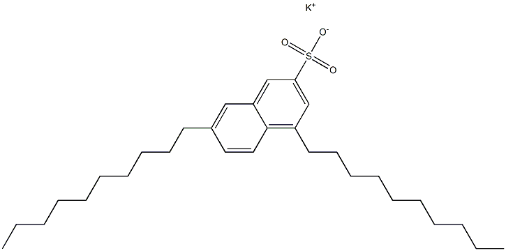 4,7-Didecyl-2-naphthalenesulfonic acid potassium salt Struktur