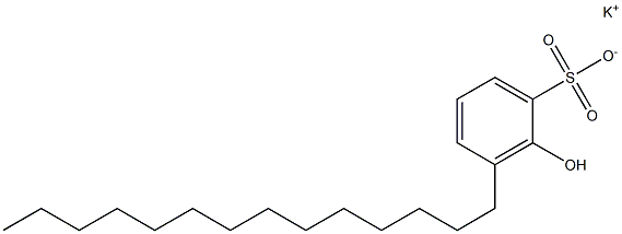 2-ヒドロキシ-3-テトラデシルベンゼンスルホン酸カリウム 化学構造式