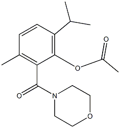 2-(Morpholinocarbonyl)-6-isopropyl-3-methylphenol acetate