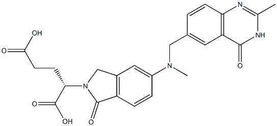  (S)-2-[[1,3-Dihydro-5-[N-methyl-N-[[(3,4-dihydro-2-methyl-4-oxoquinazolin)-6-yl]methyl]amino]-1-oxo-2H-isoindol]-2-yl]glutaric acid
