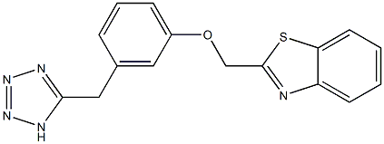 2-[3-(1H-Tetrazol-5-ylmethyl)phenoxymethyl]benzothiazole Struktur