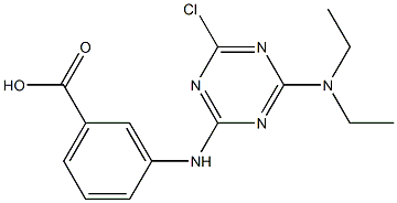 3-[[4-Chloro-6-(diethylamino)-1,3,5-triazin-2-yl]amino]benzoic acid Structure