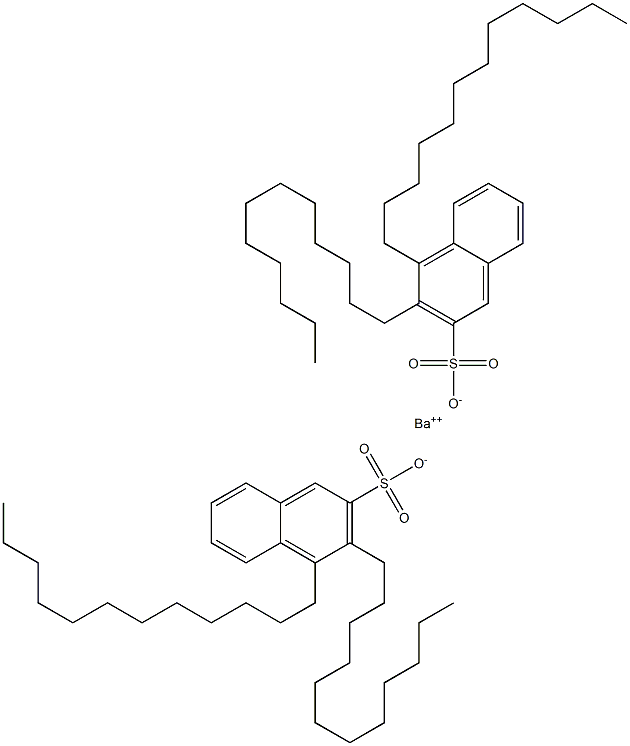 ビス(3,4-ジドデシル-2-ナフタレンスルホン酸)バリウム 化学構造式