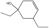 1,5-ジエチル-3-シクロヘキセン-1-オール 化学構造式