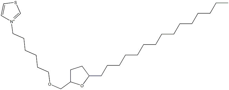 3-[6-[[Tetrahydro-5-pentadecylfuran]-2-ylmethoxy]hexyl]thiazolium Structure