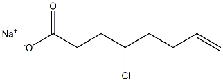 4-Chloro-7-octenoic acid sodium salt,,结构式