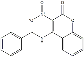4-Benzylamino-3-nitro-2H-1-benzopyran-2-one Structure
