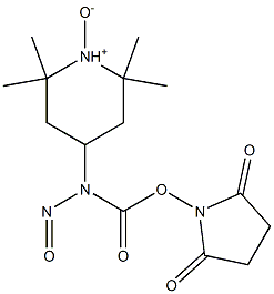 2,2,6,6-Tetramethyl-4-[[(2,5-dioxo-1-pyrrolidinyl)oxycarbonyl]nitrosoamino]piperidine 1-oxide Structure