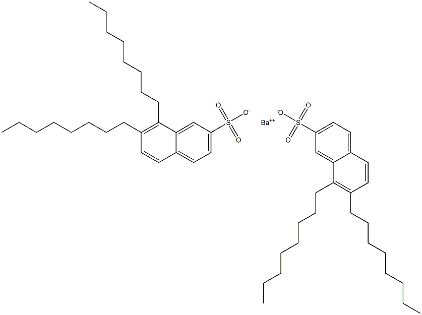 ビス(7,8-ジオクチル-2-ナフタレンスルホン酸)バリウム 化学構造式
