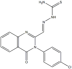 3-(4-Chlorophenyl)-2-[[[amino]thiocarbonylamino]iminomethyl]quinazolin-4(3H)-one,,结构式
