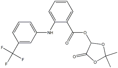 2-[(3-Trifluoromethylphenyl)amino]benzoic acid 2,2-dimethyl-4-oxo-1,3-dioxolan-5-yl ester Structure