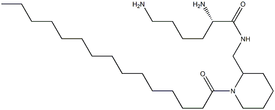 (2S)-2,6-Diamino-N-[(1-pentadecanoyl-2-piperidinyl)methyl]hexanamide Structure