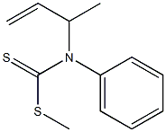 N-(Phenyl)-N-(1-methyl-2-propenyl)dithiocarbamic acid methyl ester,,结构式