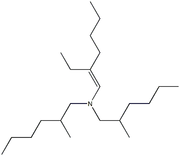 N,N-Bis(2-methylhexyl)-2-ethyl-1-hexenylamine Structure