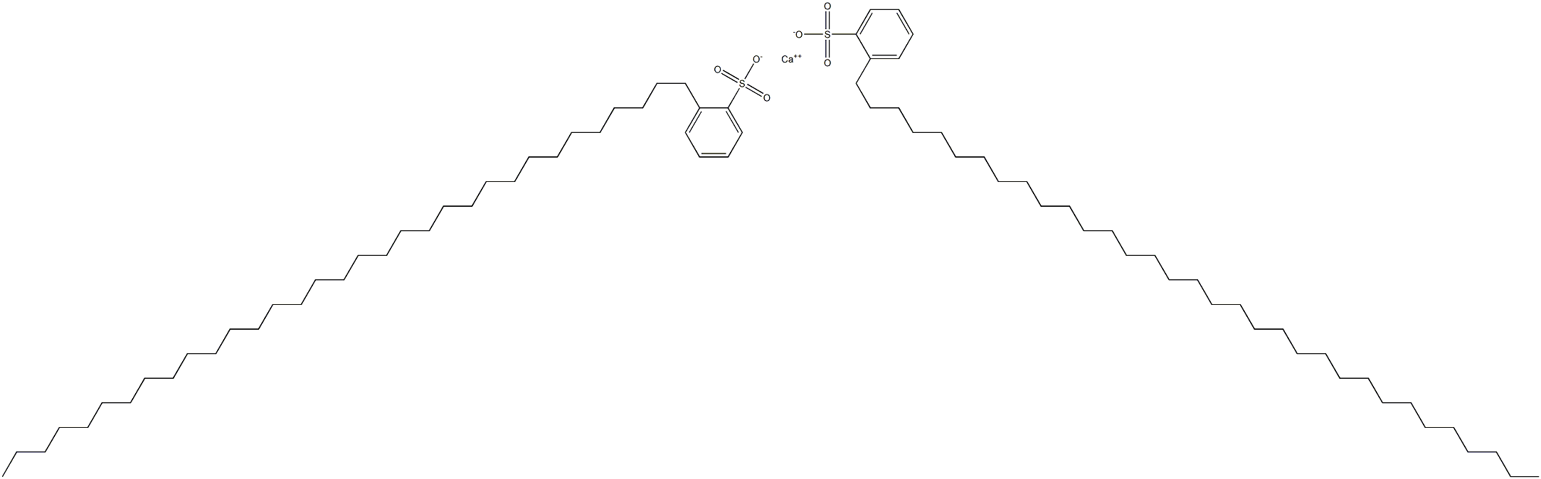 Bis[2-(tritriacontan-1-yl)benzenesulfonic acid]calcium salt Structure