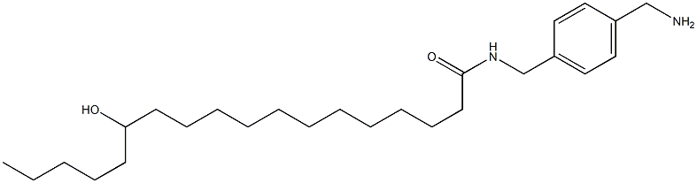 13-ヒドロキシ-N-(4-アミノメチルベンジル)ステアロアミド 化学構造式