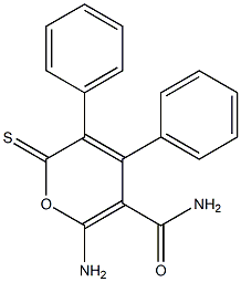 3,4-Diphenyl-2-thioxo-6-amino-2H-pyran-5-carboxamide Structure