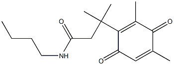 N-Butyl-3,3-dimethyl-3-(2,4-dimethyl-3,6-dioxo-1,4-cyclohexadienyl)propanamide Structure