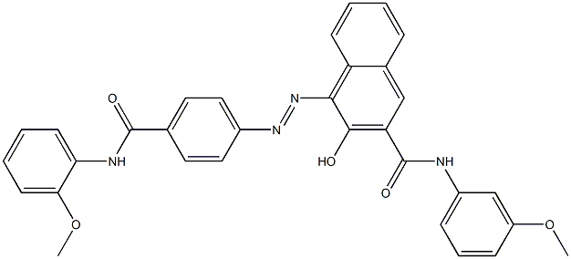 4-[[4-[[(2-Methoxyphenyl)amino]carbonyl]phenyl]azo]-3-hydroxy-N-(3-methoxyphenyl)-2-naphthalenecarboxamide Structure