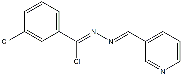 3-Pyridinecarbaldehyde [chloro(3-chlorophenyl)methylene]hydrazone Structure