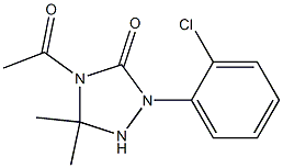 1-(2-Chlorophenyl)-3,3-dimethyl-4-acetyl-1,2,4-triazolidin-5-one,,结构式