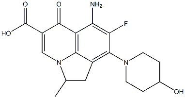 2-Methyl-6-amino-7-fluoro-8-(4-hydroxypiperidin-1-yl)-1,2-dihydro-5-oxo-5H-2a-azaacenaphthylene-4-carboxylic acid|