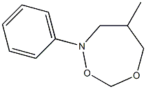 2-フェニル-4-メチル-テトラヒドロ-1,6,2-ジオキサゼピン 化学構造式