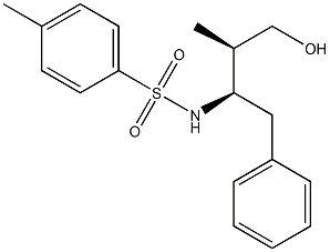 (2R,3R)-2-メチル-3-(4-メチルフェニルスルホニルアミノ)-4-フェニル-1-ブタノール 化学構造式