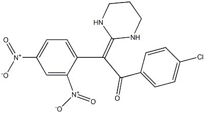 2-[(2,4-Dinitrophenyl)(4-chlorobenzoyl)methylene]hexahydropyrimidine Structure