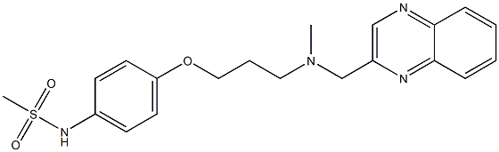 N-[4-[3-[N-(2-Quinoxalinylmethyl)methylamino]propyloxy]phenyl]methanesulfonamide 结构式