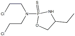 2-[ビス(2-クロロエチル)アミノ]-4-エチル-1,3,2-オキサザホスホリジン2-スルフィド 化学構造式