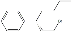 [R,(-)]-1-ブロモ-3-フェニルヘプタン 化学構造式