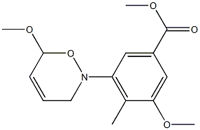 3-Methoxy-4-methyl-5-[(3,6-dihydro-6-methoxy-2H-1,2-oxazin)-2-yl]benzoic acid methyl ester Structure