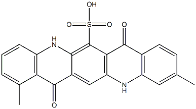 5,7,12,14-Tetrahydro-1,10-dimethyl-7,14-dioxoquino[2,3-b]acridine-6-sulfonic acid Struktur