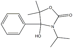 3-Isopropyl-5,5-dimethyl-4-hydroxy-4-phenyloxazolidin-2-one,,结构式