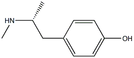 4-[(R)-2-(メチルアミノ)プロピル]フェノール 化学構造式