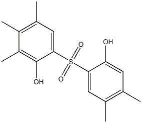 2,2'-Dihydroxy-3,4,4',5,5'-pentamethyl[sulfonylbisbenzene] 结构式