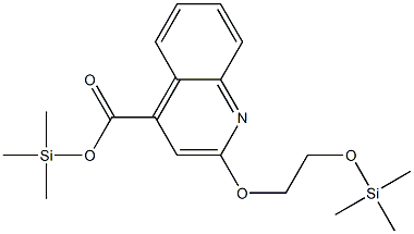 2-(2-Trimethylsilyloxyethoxy)-4-quinolinecarboxylic acid trimethylsilyl ester 结构式