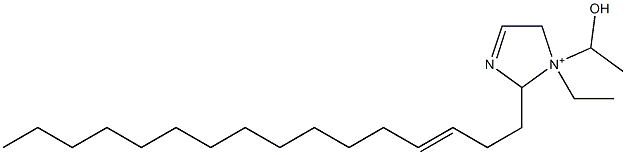 1-Ethyl-2-(3-hexadecenyl)-1-(1-hydroxyethyl)-3-imidazoline-1-ium 结构式