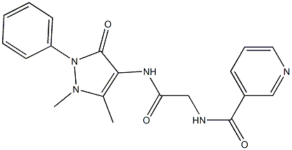 N-[2-[[(2,3-Dihydro-1,5-dimethyl-3-oxo-2-phenyl-1H-pyrazol)-4-yl]amino]-2-oxoethyl]-3-pyridinecarboxamide Structure