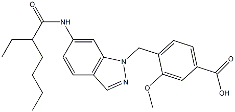  4-[6-(2-Ethylhexanoyl)amino-1H-indazol-1-ylmethyl]-3-methoxybenzoic acid