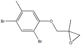 2,4-ジブロモ-5-メチルフェニル2-メチルグリシジルエーテル 化学構造式