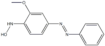 3-メトキシ-4-(ヒドロキシアミノ)アゾベンゼン 化学構造式