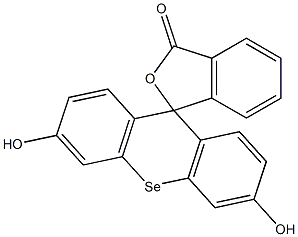 3',6'-Dihydroxyspiro[isobenzofuran-1(3H),9'-[9H]selenoxanthene]-3-one Struktur