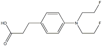 3-[p-[Bis(2-fluoroethyl)amino]phenyl]propanoic acid Struktur