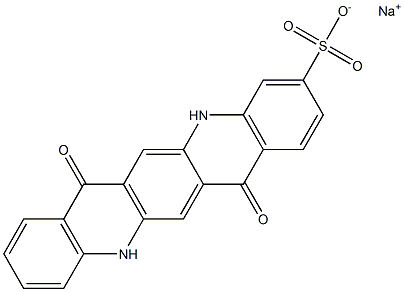 5,7,12,14-Tetrahydro-7,14-dioxoquino[2,3-b]acridine-3-sulfonic acid sodium salt,,结构式