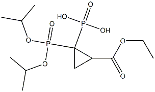 [2-(Ethoxycarbonyl)cyclopropane-1,1-diyl]bis(phosphonic acid diisopropyl) ester,,结构式