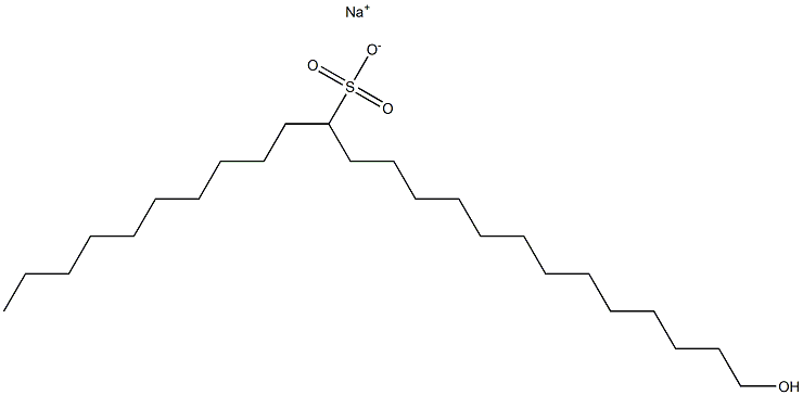 24-ヒドロキシテトラコサン-11-スルホン酸ナトリウム 化学構造式