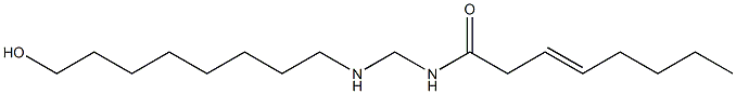 N-[[(8-Hydroxyoctyl)amino]methyl]-3-octenamide,,结构式