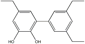 4-Ethyl-6-(3,5-diethylphenyl)benzene-1,2-diol Structure